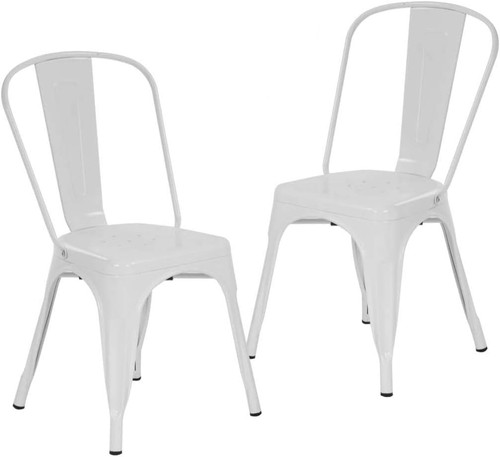 Set metal dining chairs - of,