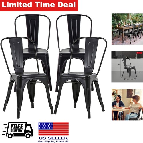 Metal dining chairs black - chairs,
