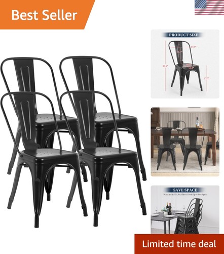 Comfortable black metal dining - metal,