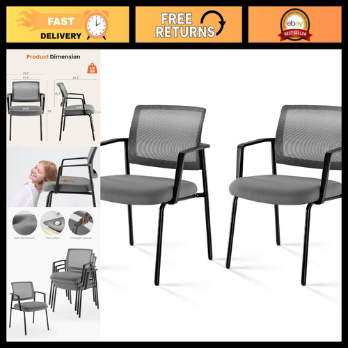 Stackable mesh office chairs - office,
