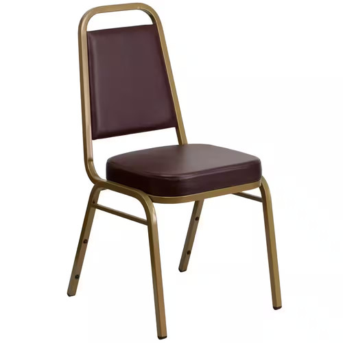 Vinyl stackable chair brown - stackable,