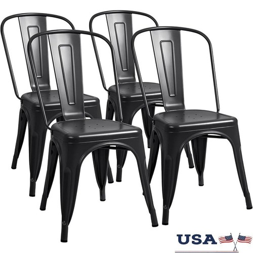 Metal dining chairs set - metal,