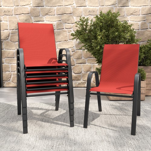 Piece outdoor dining chairs - 6-piece,