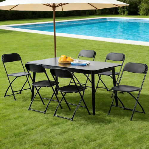 Black metal frame plastic - metal,